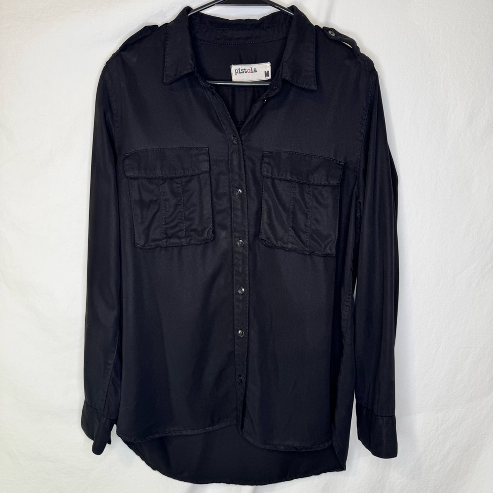 Pistola Tincel Black Button-Up Shirt Men’s Size Medium